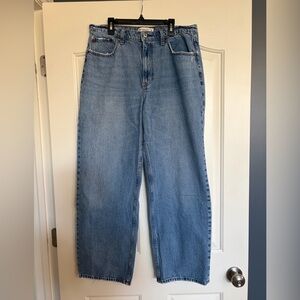 Abercrombie & Fitch Light Blue High-Rise Loose Jeans